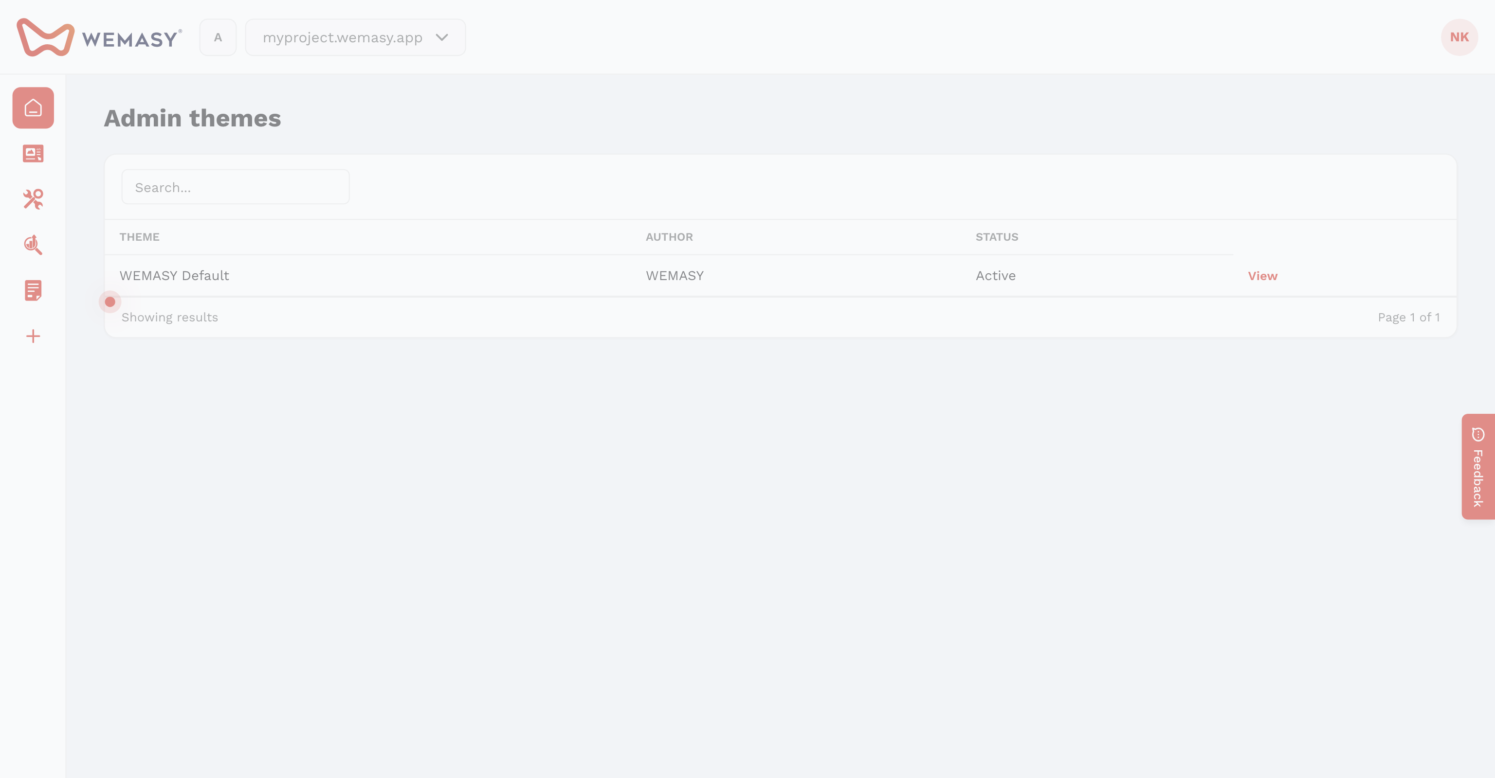 Creatore di siti: installa un tema