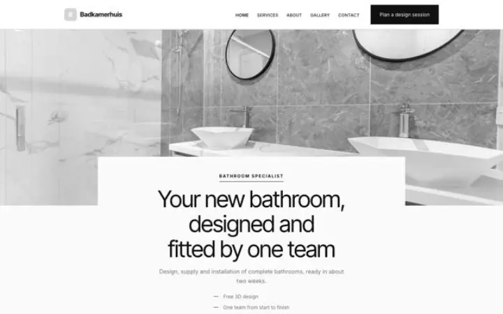Sito web per specialisti del bagno