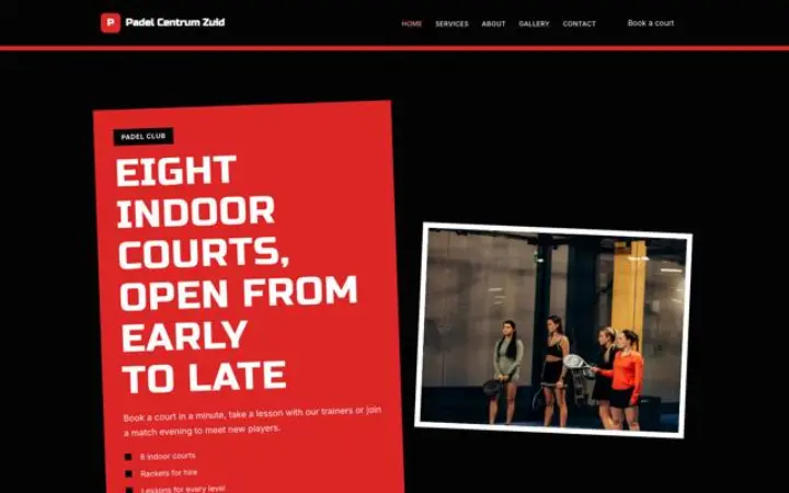 Sito web per club di padel