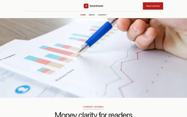 Sito web per finanza