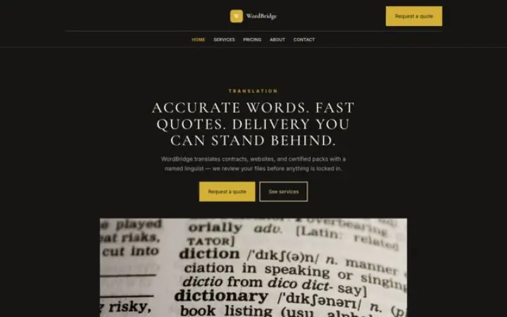 Sito web per traduzioni