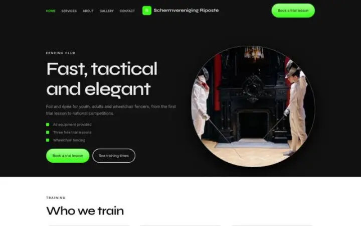 Sito web per club di scherma