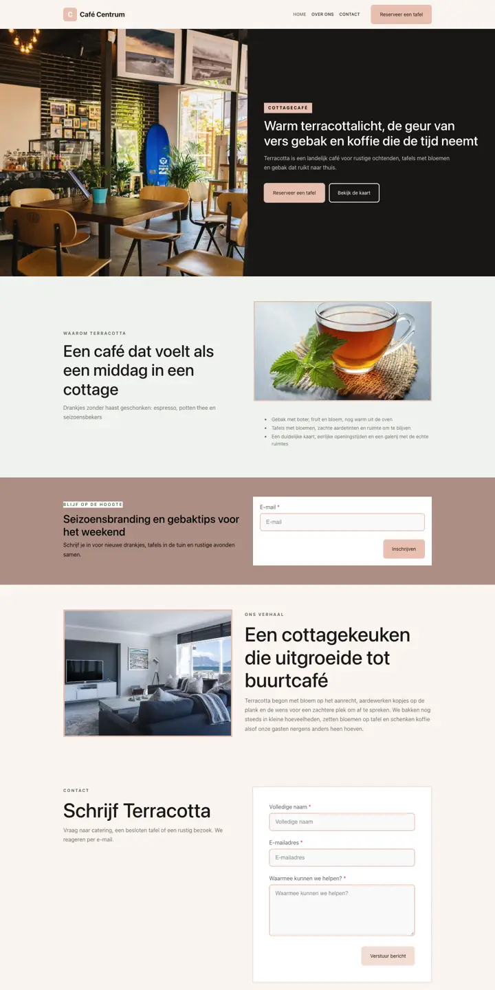 Esempio di un sito web per bar