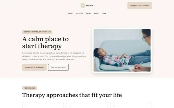 Sito web per psicoterapia