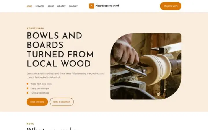Sito web per tornitura del legno