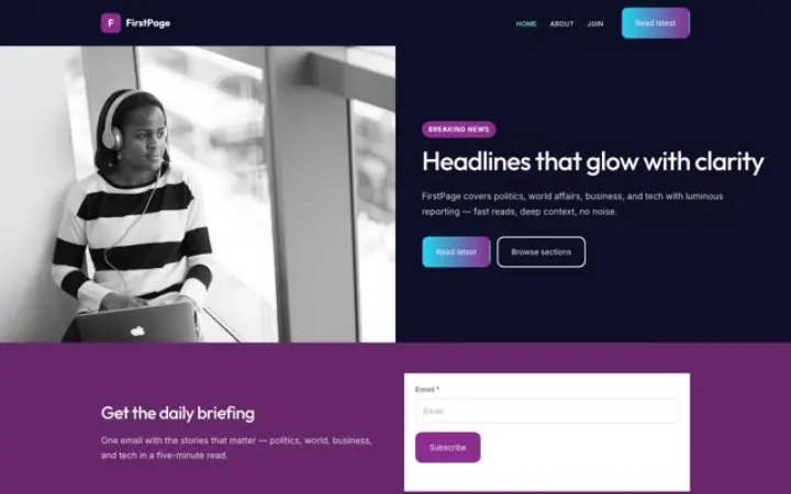 Sito web per notizie