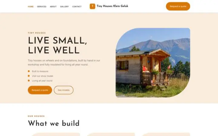 Tema Tiny Houses Klein Geluk