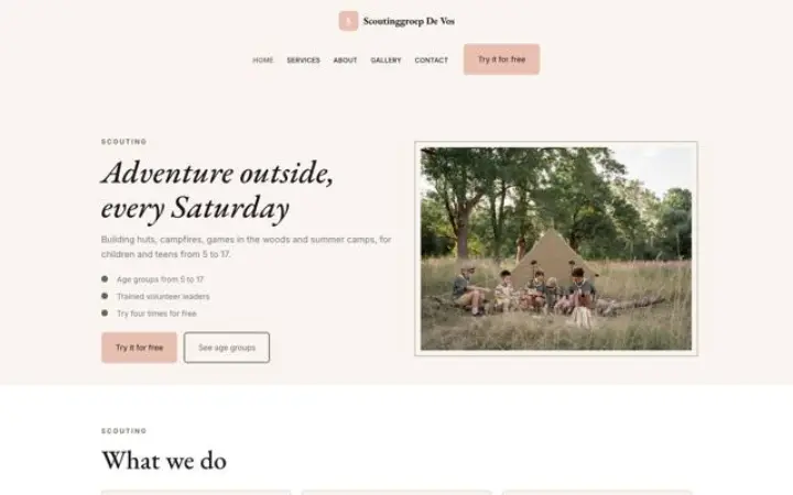 Sito web per gruppo scout