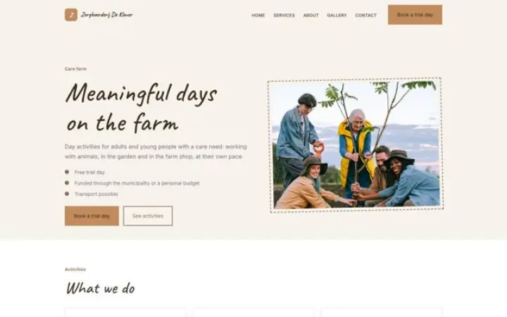 Sito web per fattoria sociale
