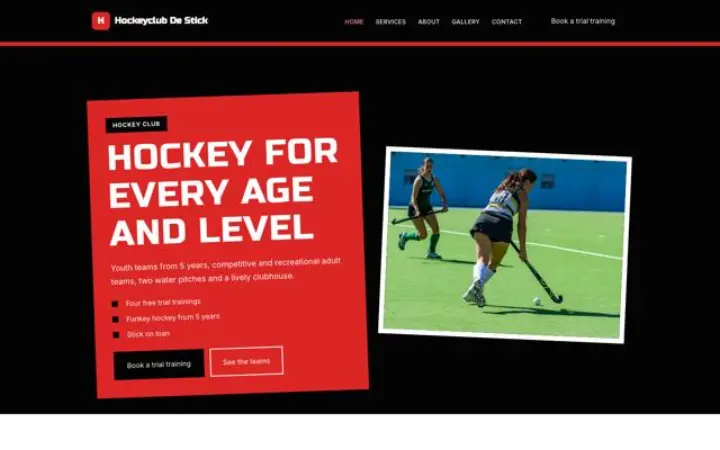 Sito web per club di hockey