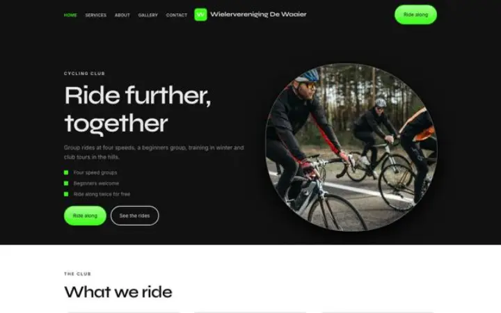 Sito web per club ciclistico
