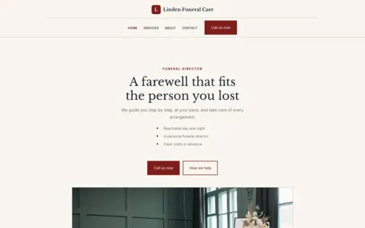 Sito web per onoranze funebri