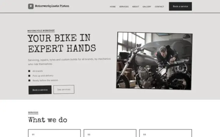 Sito web per officina moto