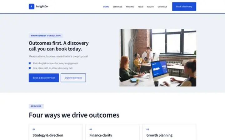 Sito web per consulenza