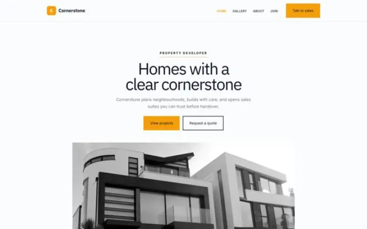 Sito web per sviluppo immobiliare