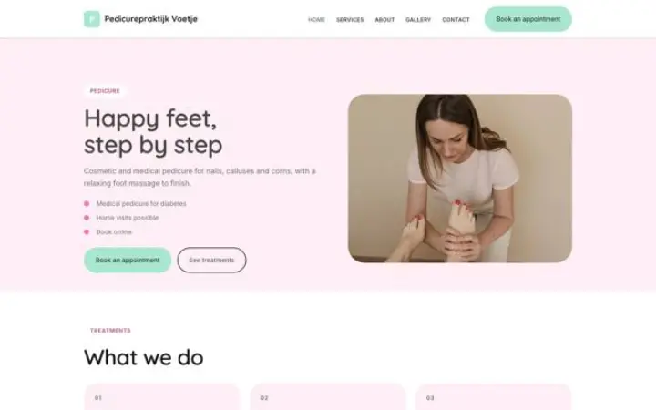 Sito web per pedicure