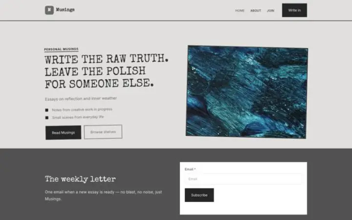 Sito web per blog personale