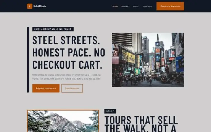 Sito web per tour operator