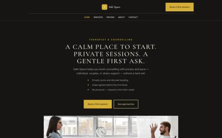 Sito web per psicoterapia