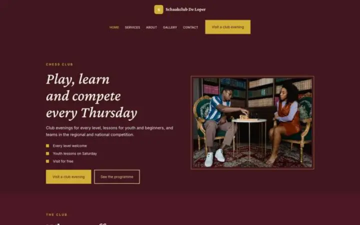 Sito web per club di scacchi