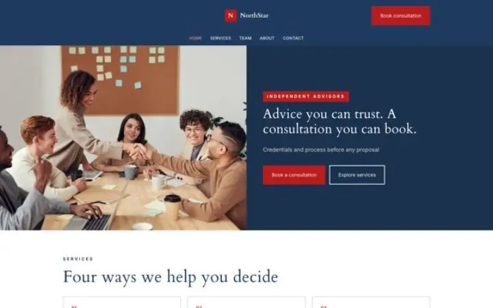 Sito web per consulenza