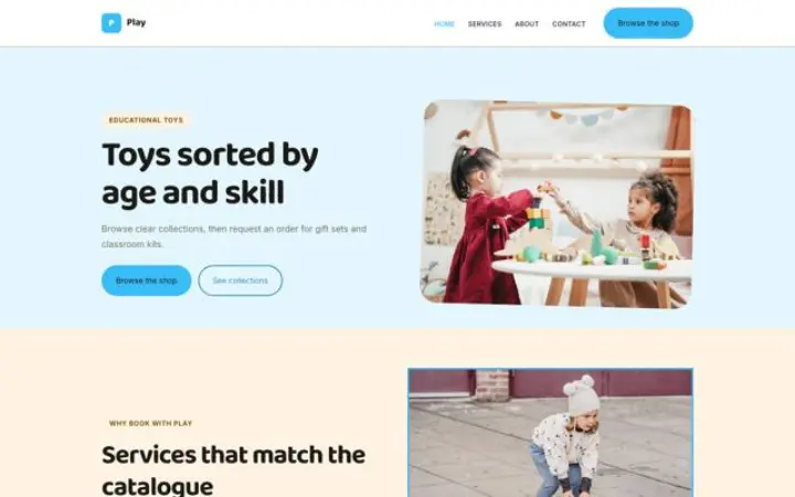 Sito web per giochi educativi