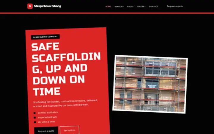 Esempio del tema Steigerbouw Stevig per ponteggi
