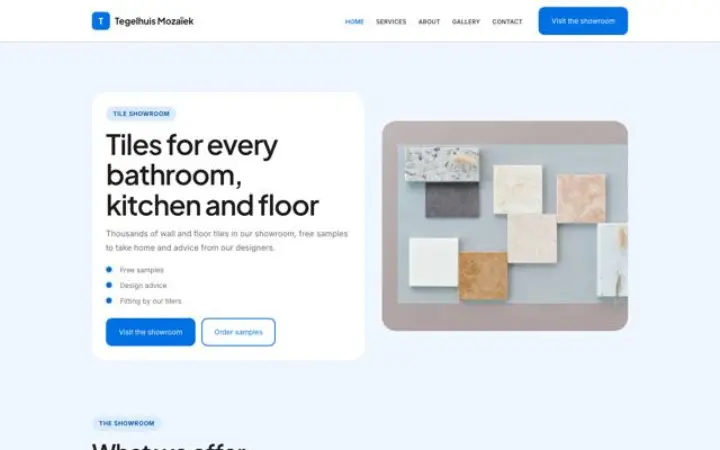 Sito web per showroom di piastrelle