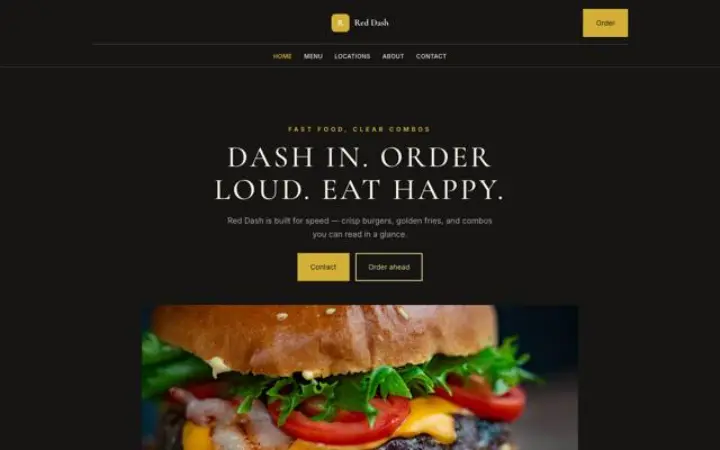 Sito web per fast food