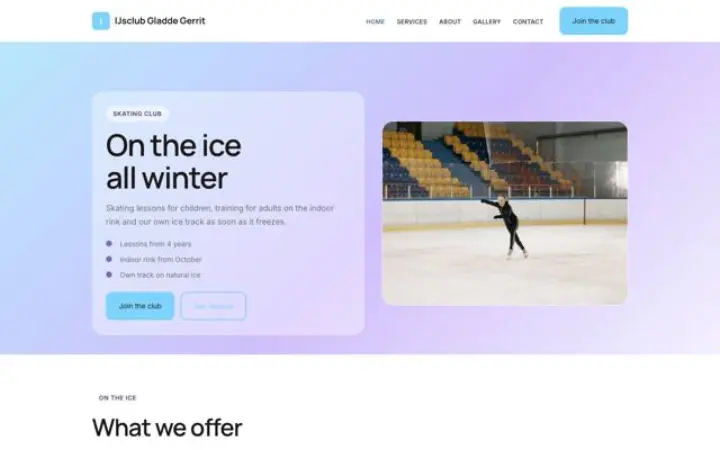 Sito web per club di pattinaggio