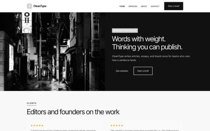 Sito web per scrittura professionale