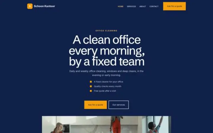 Sito web per impresa di pulizie