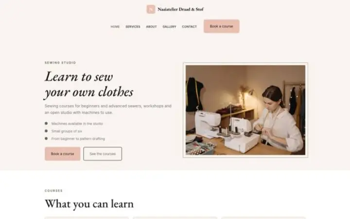Sito web per laboratorio di cucito