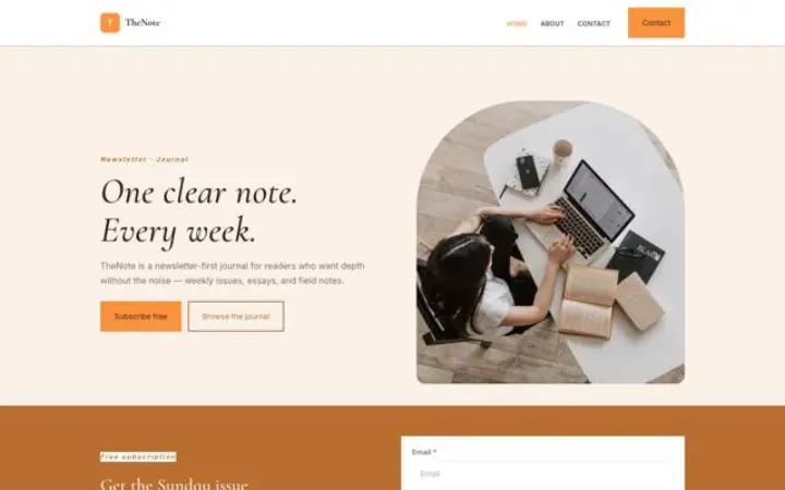 Sito web per newsletter