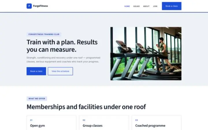 Sito web per palestra