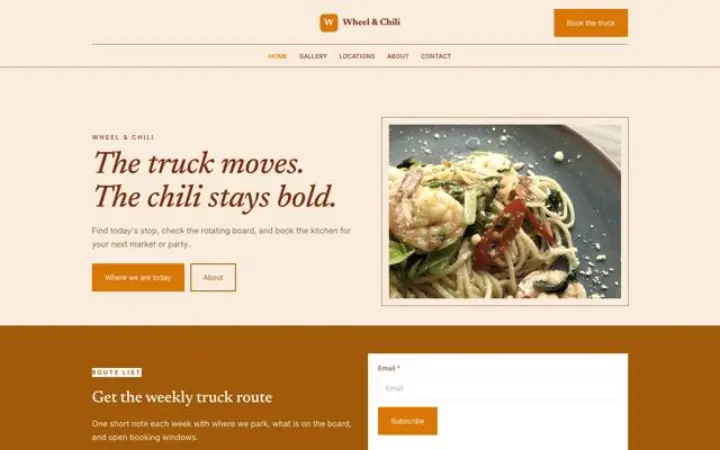 Sito web per food truck