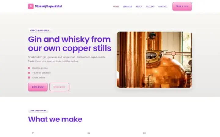 Sito web per distilleria