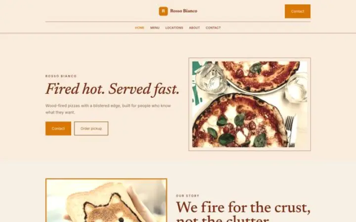 Sito web per pizzeria