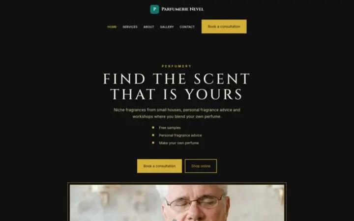 Sito web per profumeria