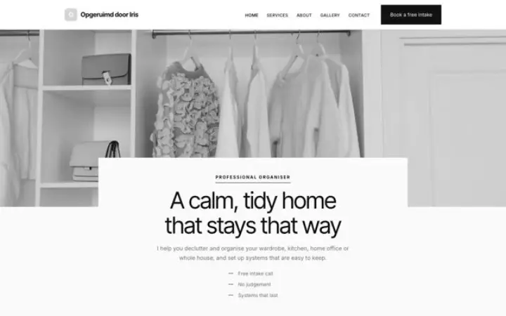 Sito web per professional organizer