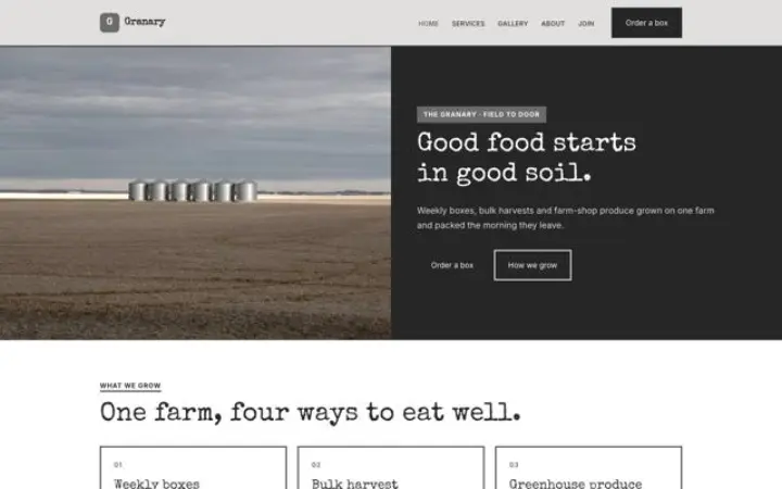 Sito web per fattoria