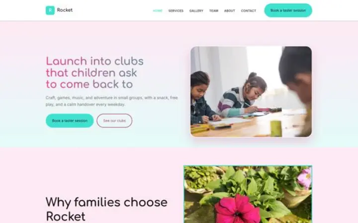 Sito web per kids club