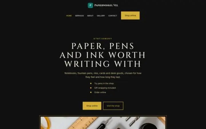 Sito web per cartoleria