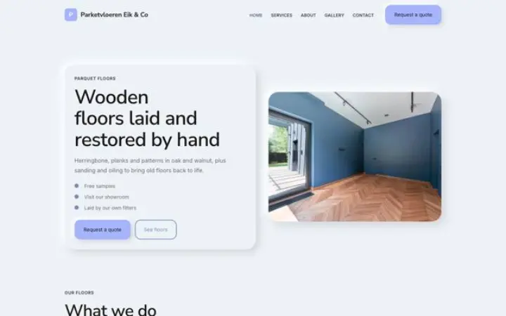 Sito web per posa parquet