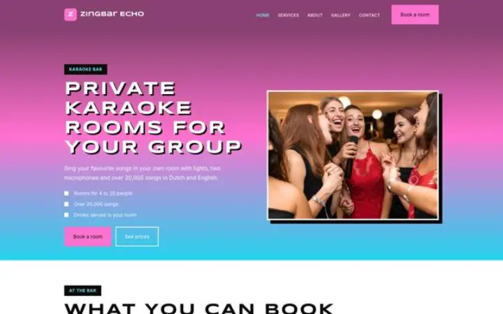 Sito web per karaoke bar