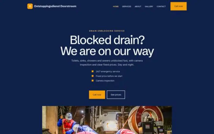 Sito web per servizio di spurgo