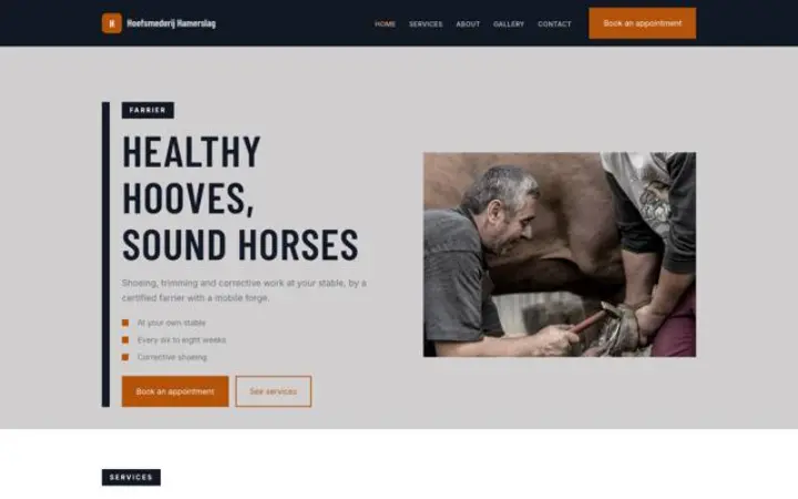 Sito web per maniscalco