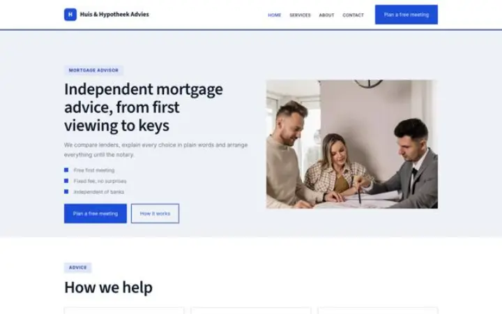 Sito web per consulenza mutui