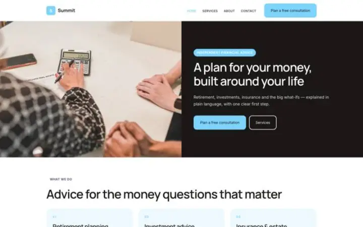 Sito web per consulenza