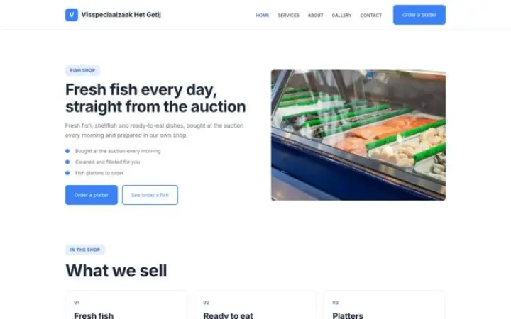 Sito web per pescheria